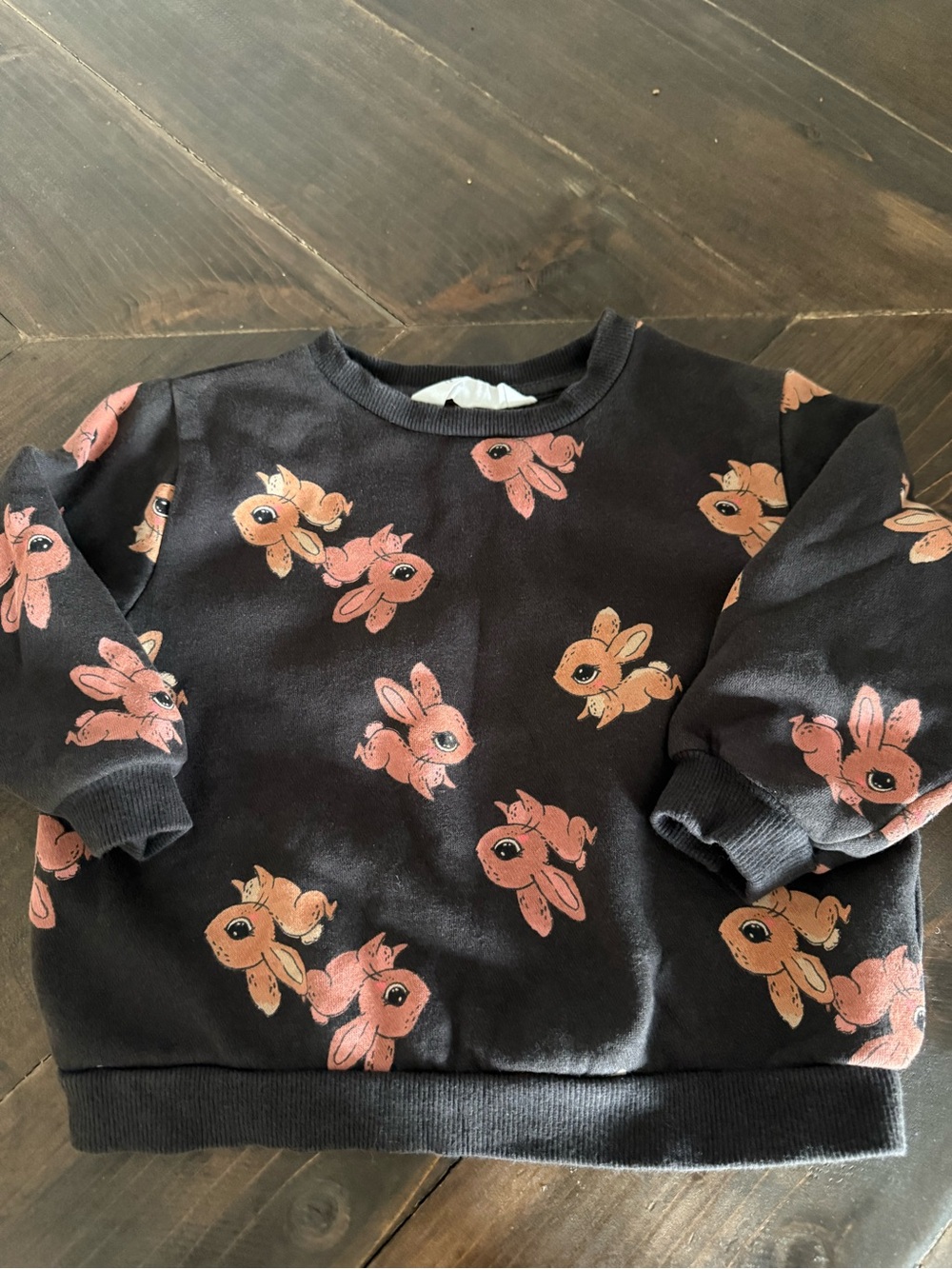 H&M Bunny Crewneck Toddler Girls Size 3/4T